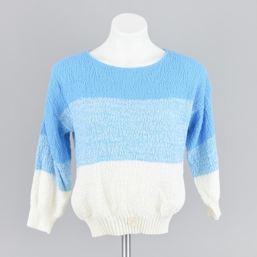 Vintage Arielle Ombre Blue Knit Sweater Women's Small